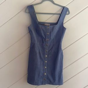 Urban outfitters mini tank dress blue corduroy